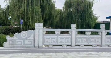 泰安 芝麻灰桥栏杆、河道栏杆安装效果