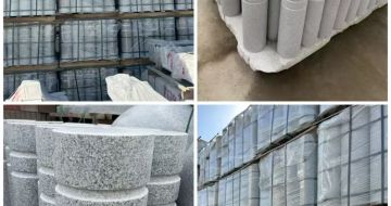 泰安 芝麻白花岗岩挡车柱、隔离柱多少钱