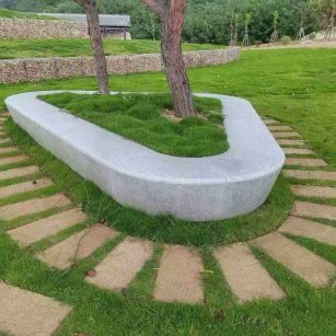 泰安 芝麻白光面整石坐凳