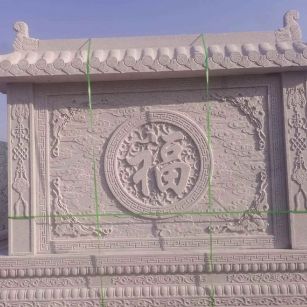 泰安 芝麻白花岗岩屏风，照壁，影壁