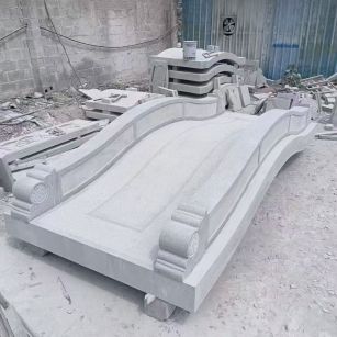 泰安 芝麻灰花岗岩园林景观 小石桥