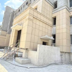 泰安 黄金麻干挂，工地实拍