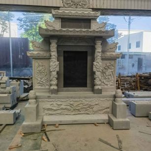 泰安 芝麻灰高档墓碑、土墓，一套也支持定做