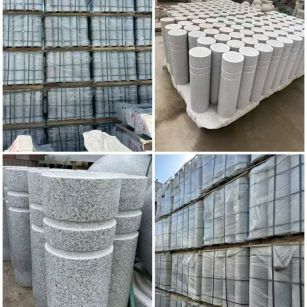 泰安 芝麻白花岗岩挡车柱、隔离柱多少钱