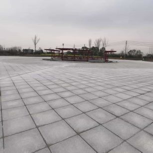 泰安 芝麻白火烧面-公园广场地铺效果