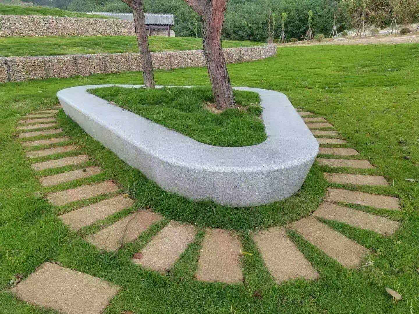 泰安 芝麻白光面整石坐凳