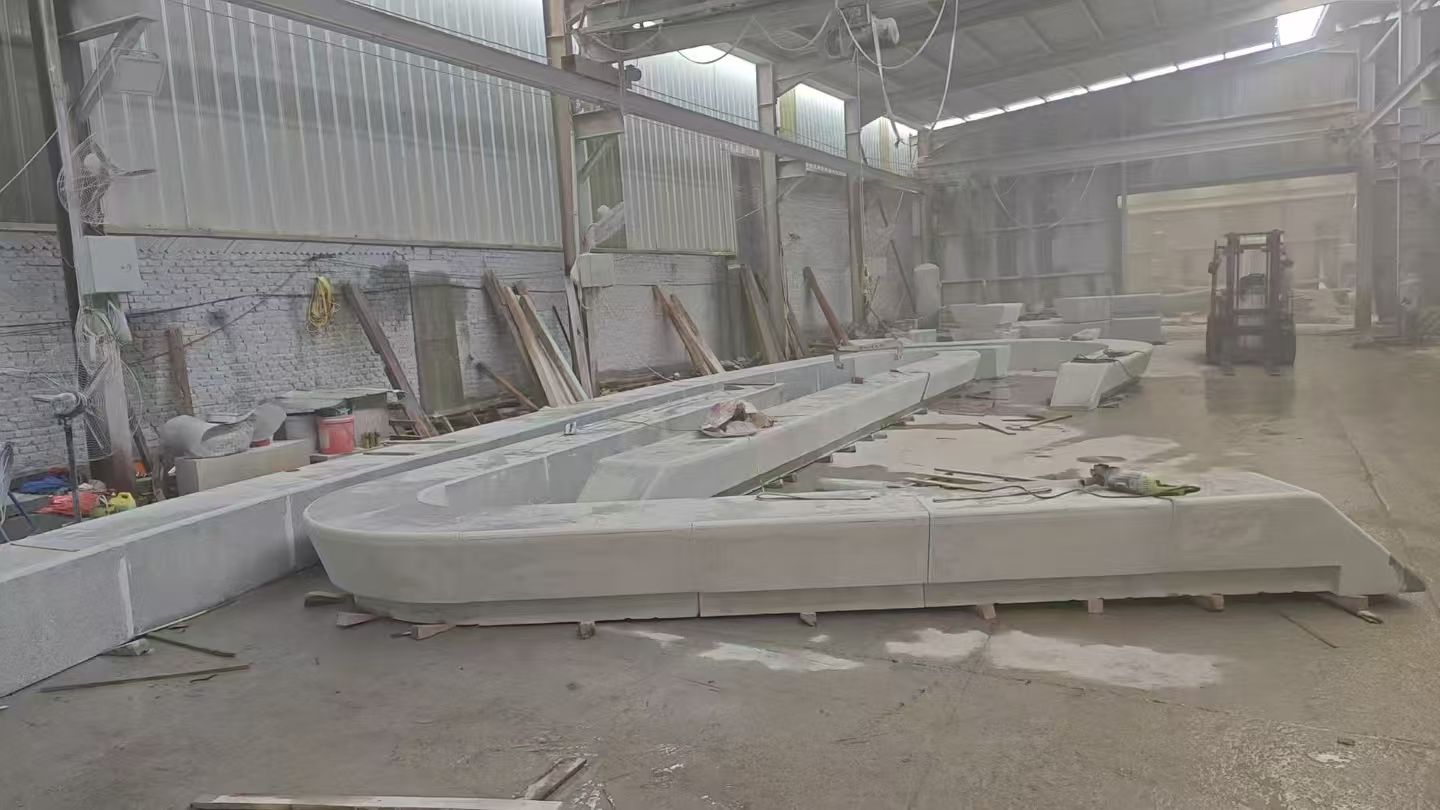 泰安 花岗岩整石坐凳拼装