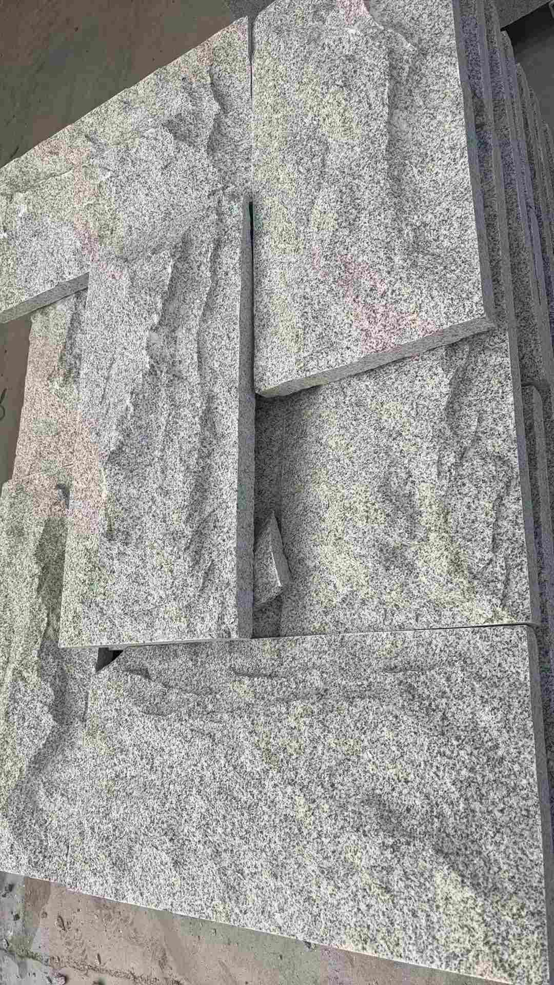 泰安 芝麻白自然面花岗岩成品板